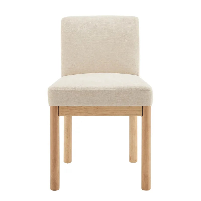 Chaises de salle à manger Bloomfield en chenille à dossier bas/haut (lot de 2)