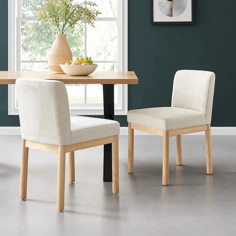 Chaises de salle à manger Bloomfield en chenille à dossier bas/haut (lot de 2)