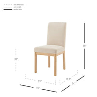 Chaises de salle à manger Bloomfield en chenille à dossier bas/haut (lot de 2)