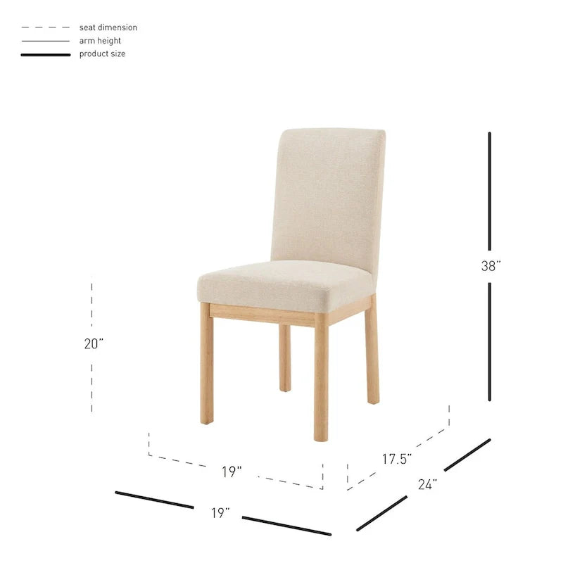 Chaises de salle à manger Bloomfield en chenille à dossier bas/haut (lot de 2)
