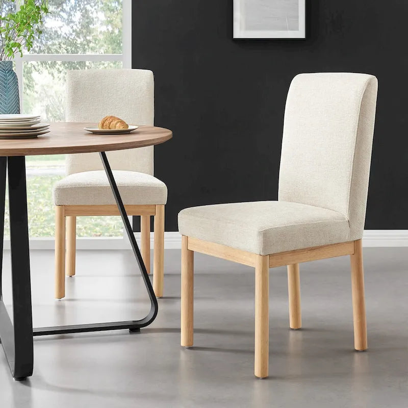 Chaises de salle à manger Bloomfield en chenille à dossier bas/haut (lot de 2)