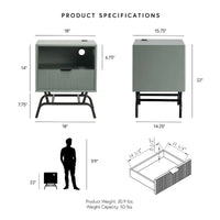 DH BASIC Ensemble de 2 tables basses et tables d'appoint modernes avec tiroirs à vagues 3D de Denhour