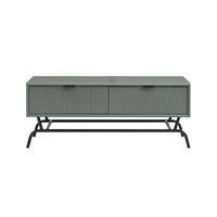 DH BASIC Ensemble de 2 tables basses et tables d'appoint modernes avec tiroirs à vagues 3D de Denhour