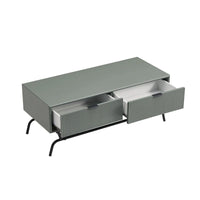 DH BASIC Ensemble de 2 tables basses et tables d'appoint modernes avec tiroirs à vagues 3D de Denhour