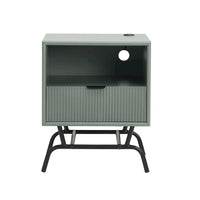 DH BASIC Ensemble de 2 tables basses et tables d'appoint modernes avec tiroirs à vagues 3D de Denhour