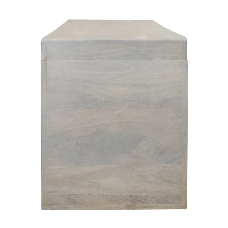 Banc Karson en bois massif blanc sable par East at Main