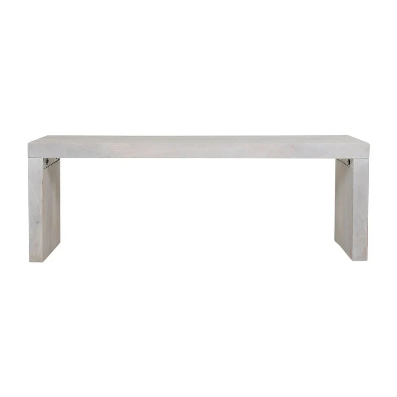 Banc Karson en bois massif blanc sable par East at Main