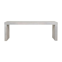 Banc Karson en bois massif blanc sable par East at Main
