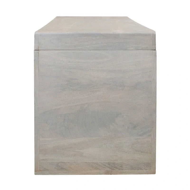 Banc Karson en bois massif blanc sable par East at Main