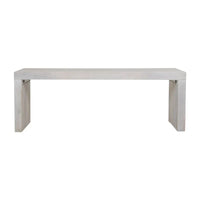 Banc Karson en bois massif blanc sable par East at Main