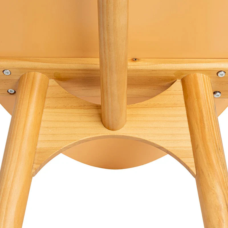 Table basse ovale planche de surf rayée, multicolore