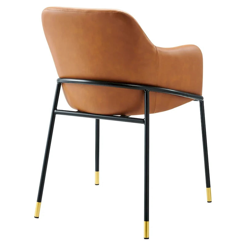 Lot de 2 chaises de salle à manger Jovi en cuir végétalien - S.O.