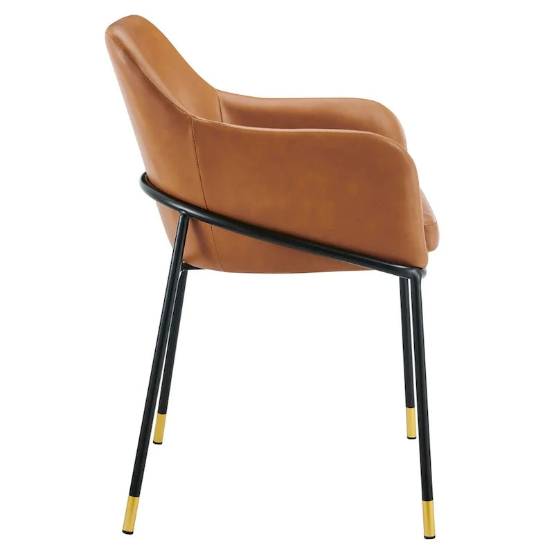 Lot de 2 chaises de salle à manger Jovi en cuir végétalien - S.O.