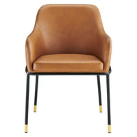 Lot de 2 chaises de salle à manger Jovi en cuir végétalien - S.O.