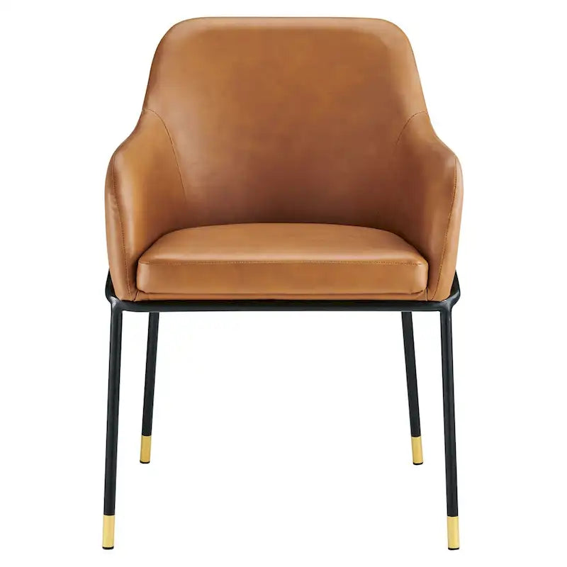 Lot de 2 chaises de salle à manger Jovi en cuir végétalien - S.O.