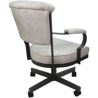 Chaise à roulettes pivotante Miami en métal sur piètement lecture - Assise haute de 18 po