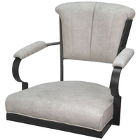 Chaise à roulettes pivotante Miami en métal sur piètement lecture - Assise haute de 18 po