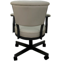 Chaise à roulettes pivotante Miami en métal sur piètement lecture - Assise haute de 18 po