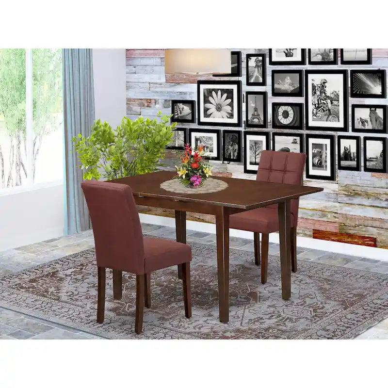 Ensemble de salle à manger East West Furniture comprenant une table à manger rectangulaire et des chaises, acajou (options de pièces)