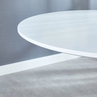 Table à manger ronde avec 4 chaises en tissu peluche Teddy
