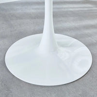 Table à manger ronde avec 4 chaises en tissu peluche Teddy