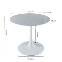 Table à manger ronde avec 4 chaises en tissu peluche Teddy
