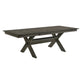 Table à manger extensible 67-95 pouces, piètement à tréteaux croisés, brun rustique