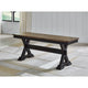 Signature Design by Ashley Wildenauer Banc de salle à manger marron/noir 50 - 48 L x 16 P x 19,25 H