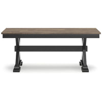 Signature Design by Ashley Wildenauer Banc de salle à manger marron/noir 50 - 48 L x 16 P x 19,25 H