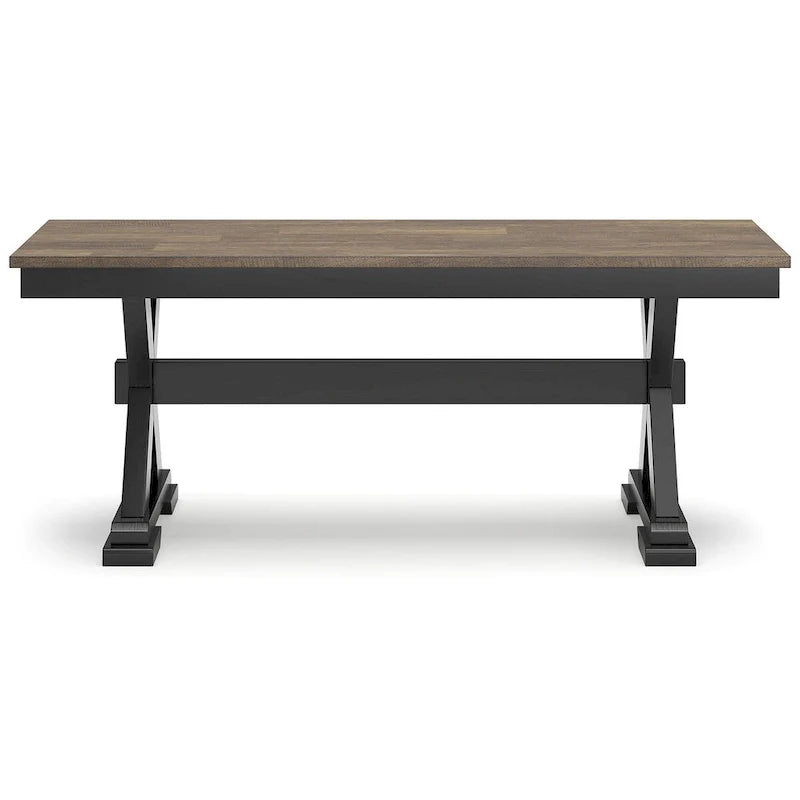 Signature Design by Ashley Wildenauer Banc de salle à manger marron/noir 50 - 48 L x 16 P x 19,25 H