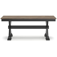 Signature Design by Ashley Wildenauer Banc de salle à manger marron/noir 50 - 48 L x 16 P x 19,25 H