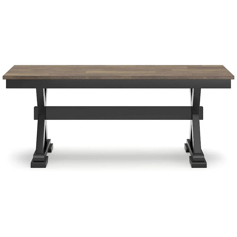 Signature Design by Ashley Wildenauer Banc de salle à manger marron/noir 50 - 48 L x 16 P x 19,25 H