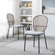 Chaise de salle à manger d'appoint moderne en métal (lot de 4)