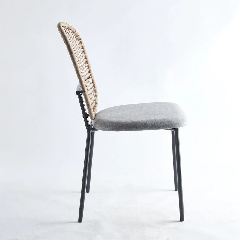 Chaise de salle à manger d'appoint moderne en métal (lot de 4)