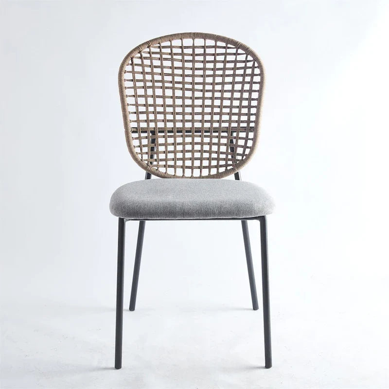 Chaise de salle à manger d'appoint moderne en métal (lot de 4)