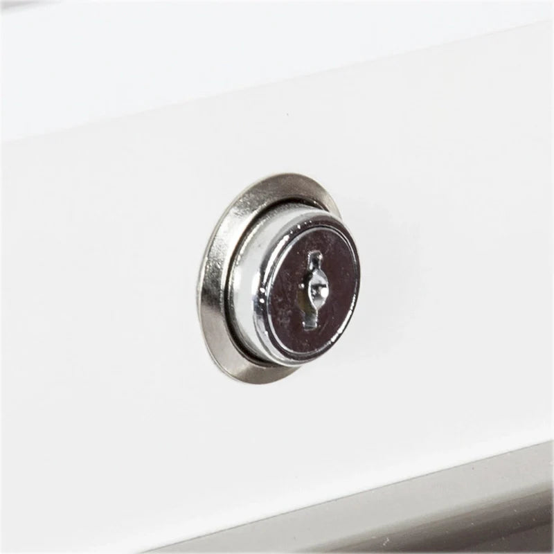 Classeur latéral vertical 4 tiroirs Saint Birch Miami contemporain, blanc effet grain de bois