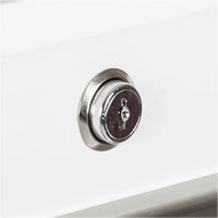 Classeur latéral vertical 4 tiroirs Saint Birch Miami contemporain, blanc effet grain de bois