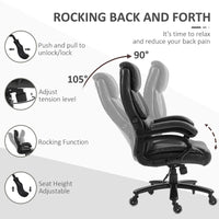 Chaise de bureau Vinsetto en cuir PU