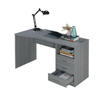 Bureau d'ordinateur classique à 3 tiroirs Designs Modernes - Gris