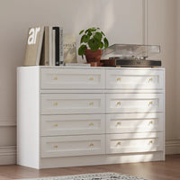 Commode et coiffeuse blanche solution de rangement polyvalente bureau cristal