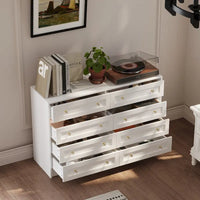 Commode et coiffeuse blanche solution de rangement polyvalente bureau cristal