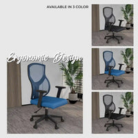 Chaise de bureau mi-dossier Glen avec hauteur, pivot et inclinaison réglables par LeisureMod