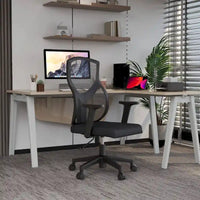 Chaise de bureau mi-dossier Glen avec hauteur, pivot et inclinaison réglables par LeisureMod