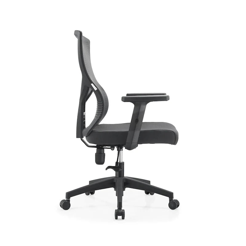 Chaise de bureau mi-dossier Glen avec hauteur, pivot et inclinaison réglables par LeisureMod