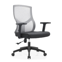 Chaise de bureau mi-dossier Glen avec hauteur, pivot et inclinaison réglables par LeisureMod