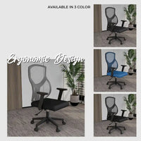 Chaise de bureau mi-dossier Glen avec hauteur, pivot et inclinaison réglables par LeisureMod