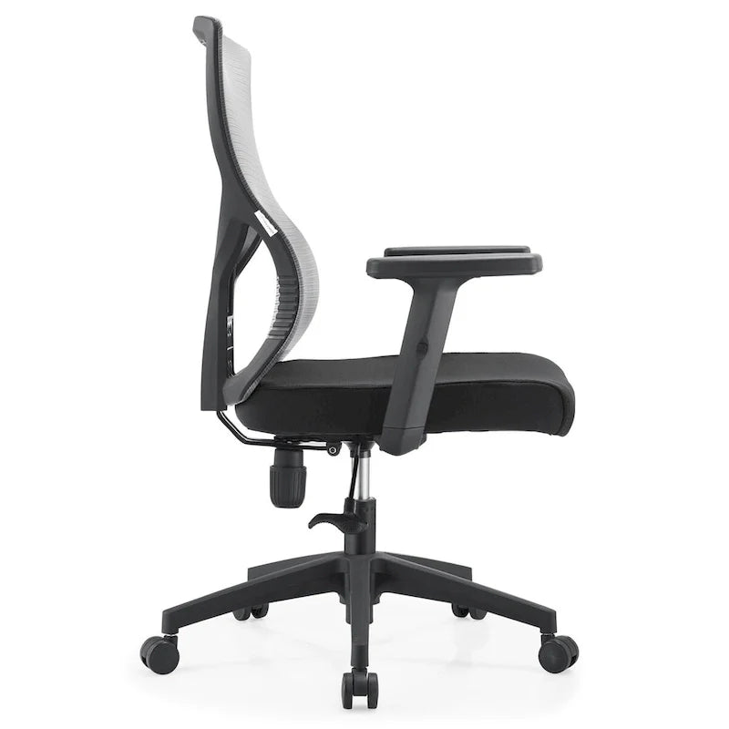 Chaise de bureau mi-dossier Glen avec hauteur, pivot et inclinaison réglables par LeisureMod