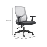 Chaise de bureau mi-dossier Glen avec hauteur, pivot et inclinaison réglables par LeisureMod