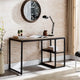 Bureau d'écriture en bois récupéré noir