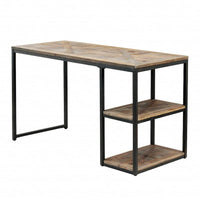 Bureau d'écriture en bois récupéré noir